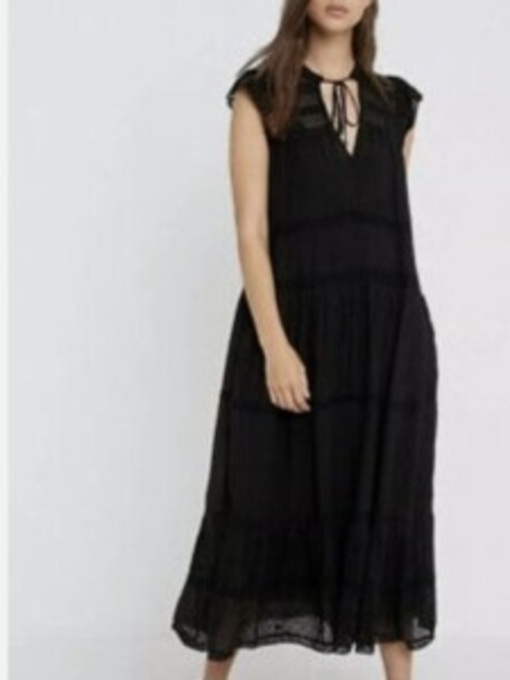 Free People Midnight Midi Dress in Black